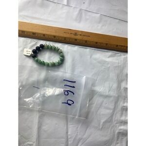 Green Jade Lava Stone Beaded Stretch Bracelet Women Essential Oil‎ Diffuser